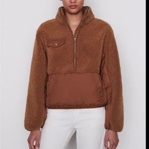 FRAME denim Fleece Mix Pull Over in Vicuna Size XL